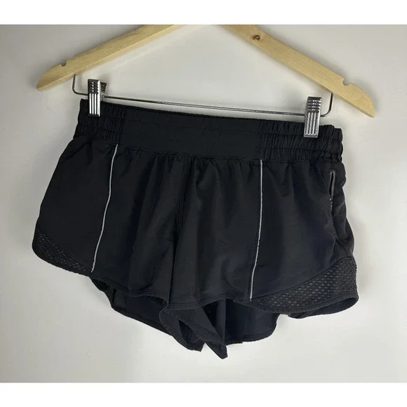 Lululemon Hotty Hot Short Reflective *2.5" Liner Stretch Black Women's Size 8 - Picture 3 of 15